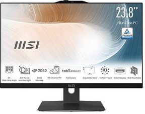 MSI Modern AM242TP 1M-1677XTR Core 5 120U 8GB DDR5  512GB SSD 23.8″ FHD FDOS Dokunmatik Siyah All In One PC
