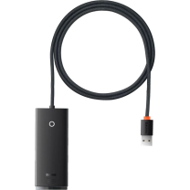 Baseus WKQX030101 Lite 4-Port USB-A 1 m Hub-Siyah Çoklayıcı