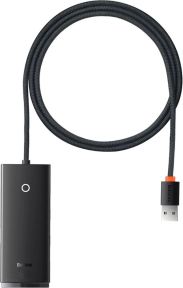 Baseus WKQX030101 Lite 4-Port USB-A 1 m Hub-Siyah Çoklayıcı