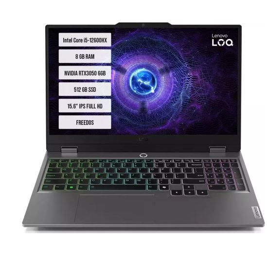 Lenovo LOQ 15IAX9 83GS00PDTR Intel Core i5-12600HX 8GB 512GB SSD RTX3050 15.6″ IPS FreeDos Notebook