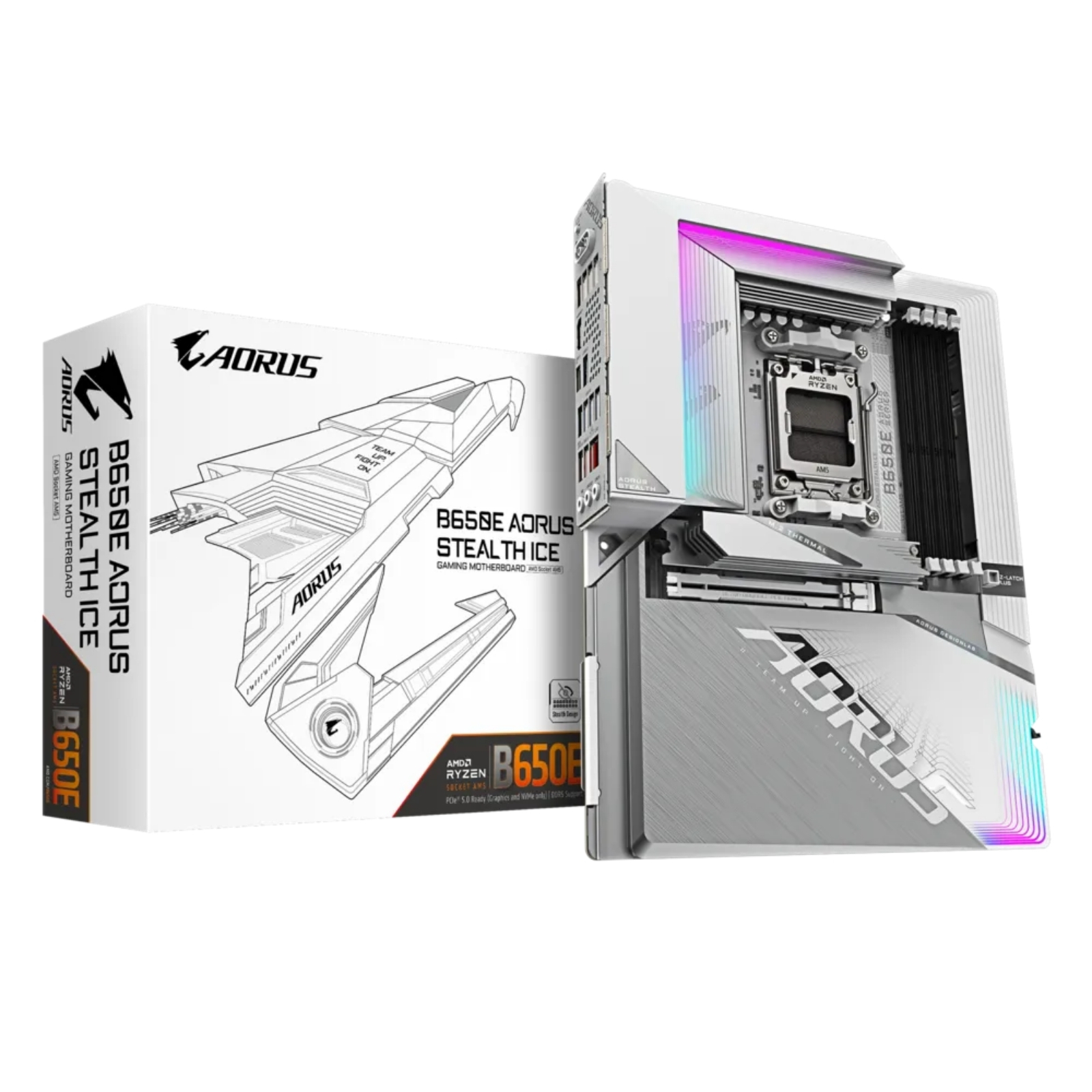 Gigabyte B650E AORUS STEALTH ICE Soket AM5 DDR5 8000MHz (OC) ATX Gaming (Oyuncu) Anakart