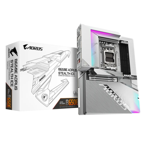 Gigabyte B650E AORUS STEALTH ICE Soket AM5 DDR5 8000MHz (OC) ATX Gaming (Oyuncu) Anakart