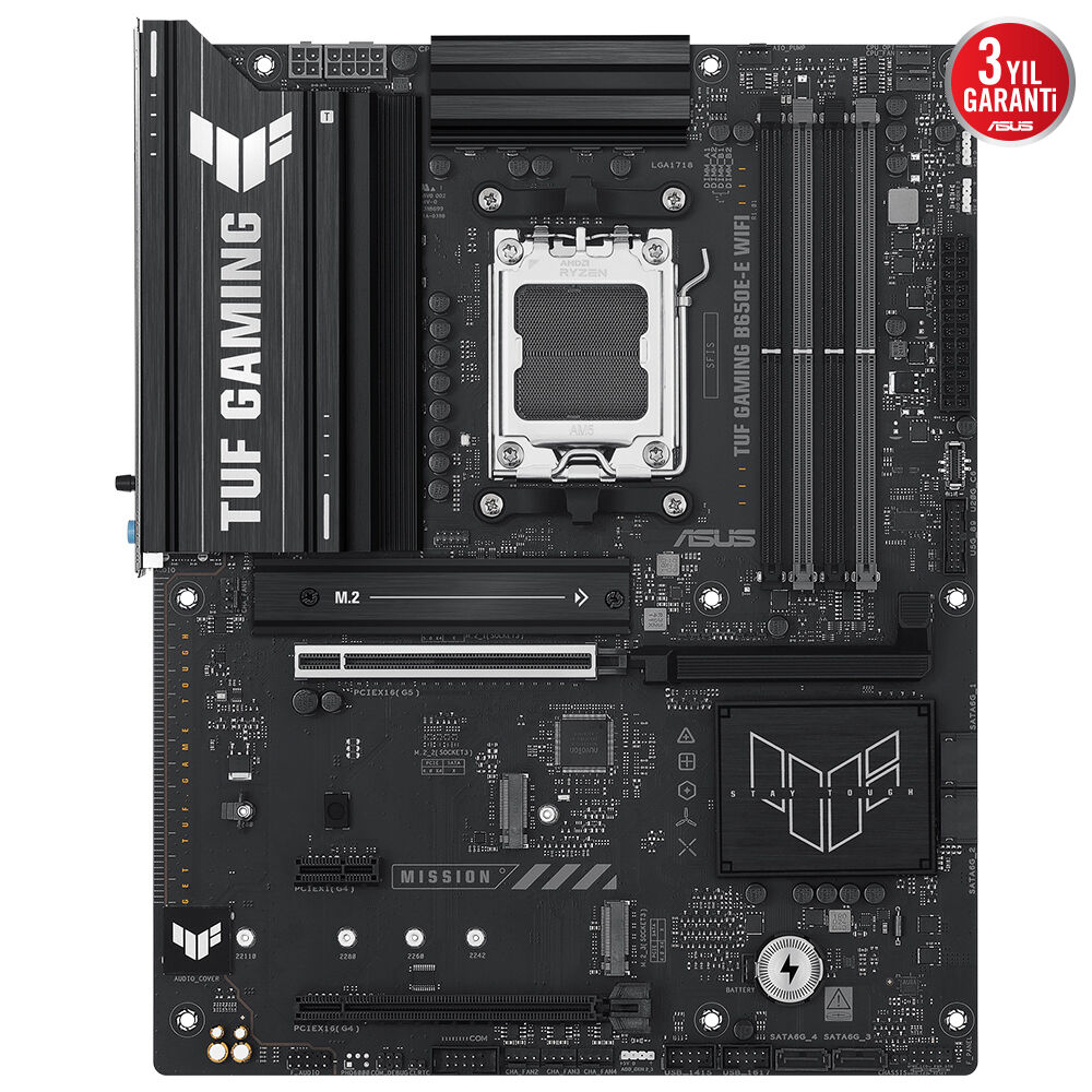 ASUS Tuf Gaming B650E-E WIFI AMD AM5 B650 Soket DDR5 8000MHz ATX Gaming (Oyuncu) Anakart