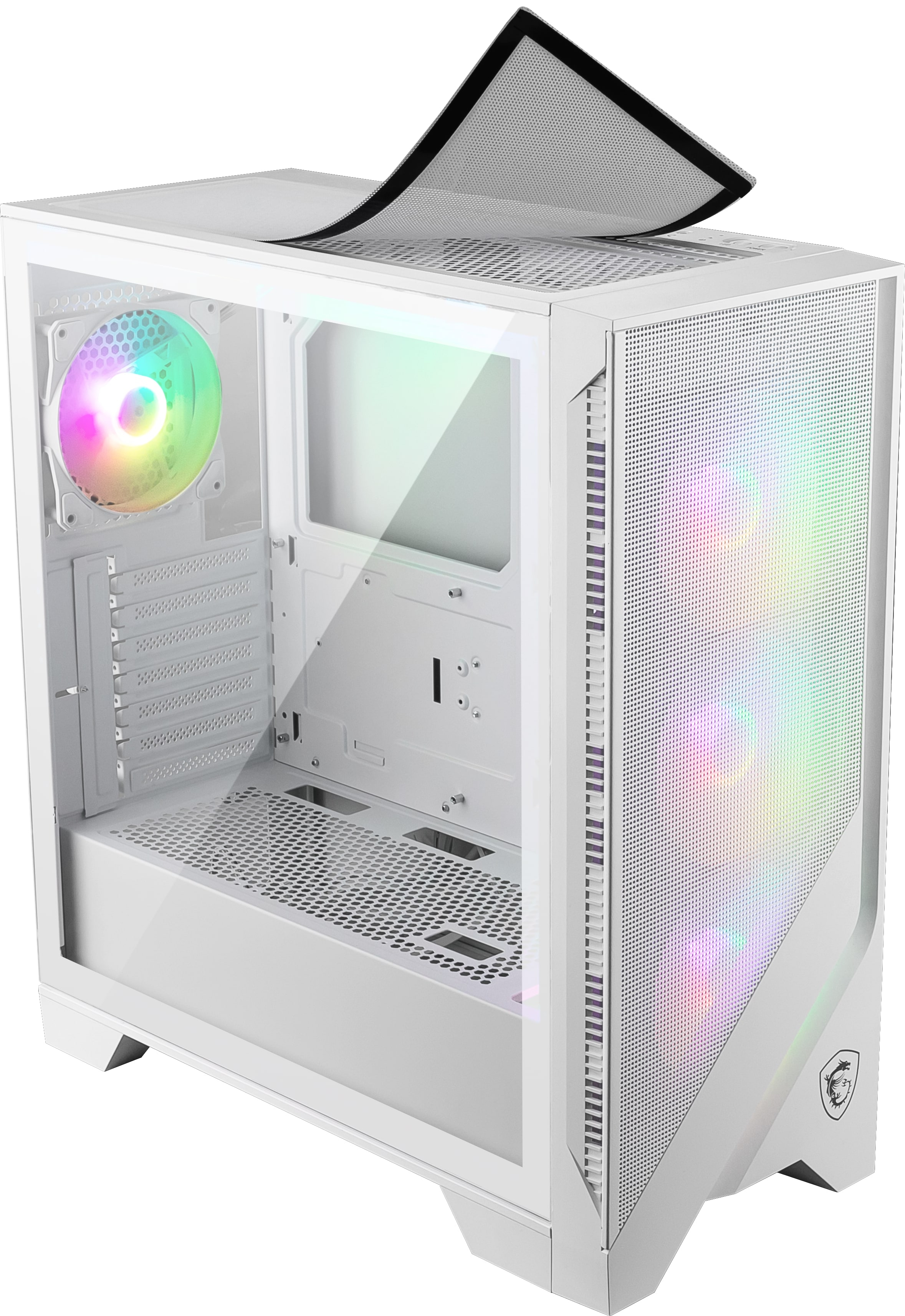 MSI MAG Forge M320R Airflow White 3x120mm ARGB Fan USB 3.2 ATX Mid-Tower Beyaz Gaming (Oyuncu) Kasa