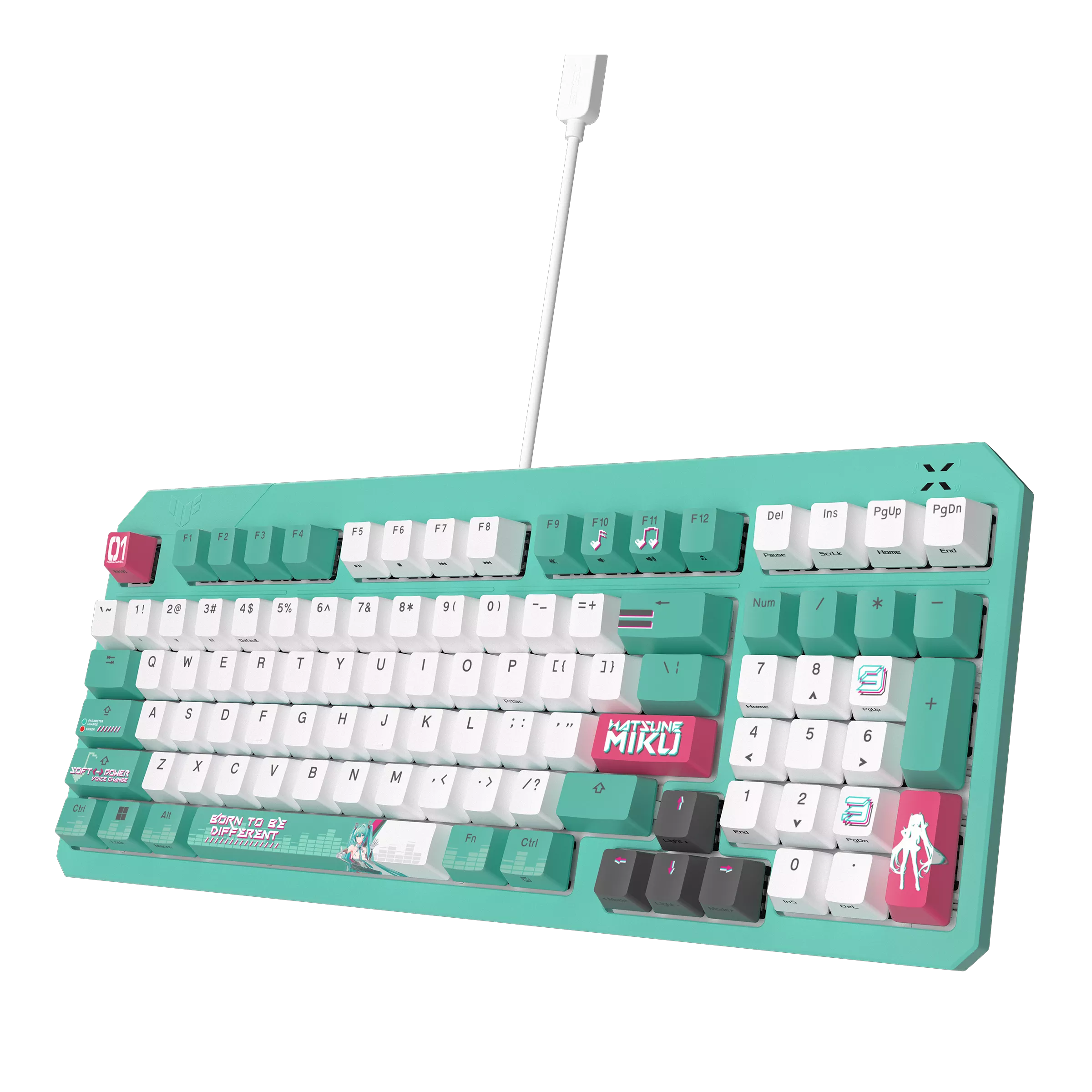 ASUS TUF Gaming K3 Gen II Hatsune Miku Edition Optik Mekanik Red RGB Switch Kablolu Gaming (Oyuncu) Klavye