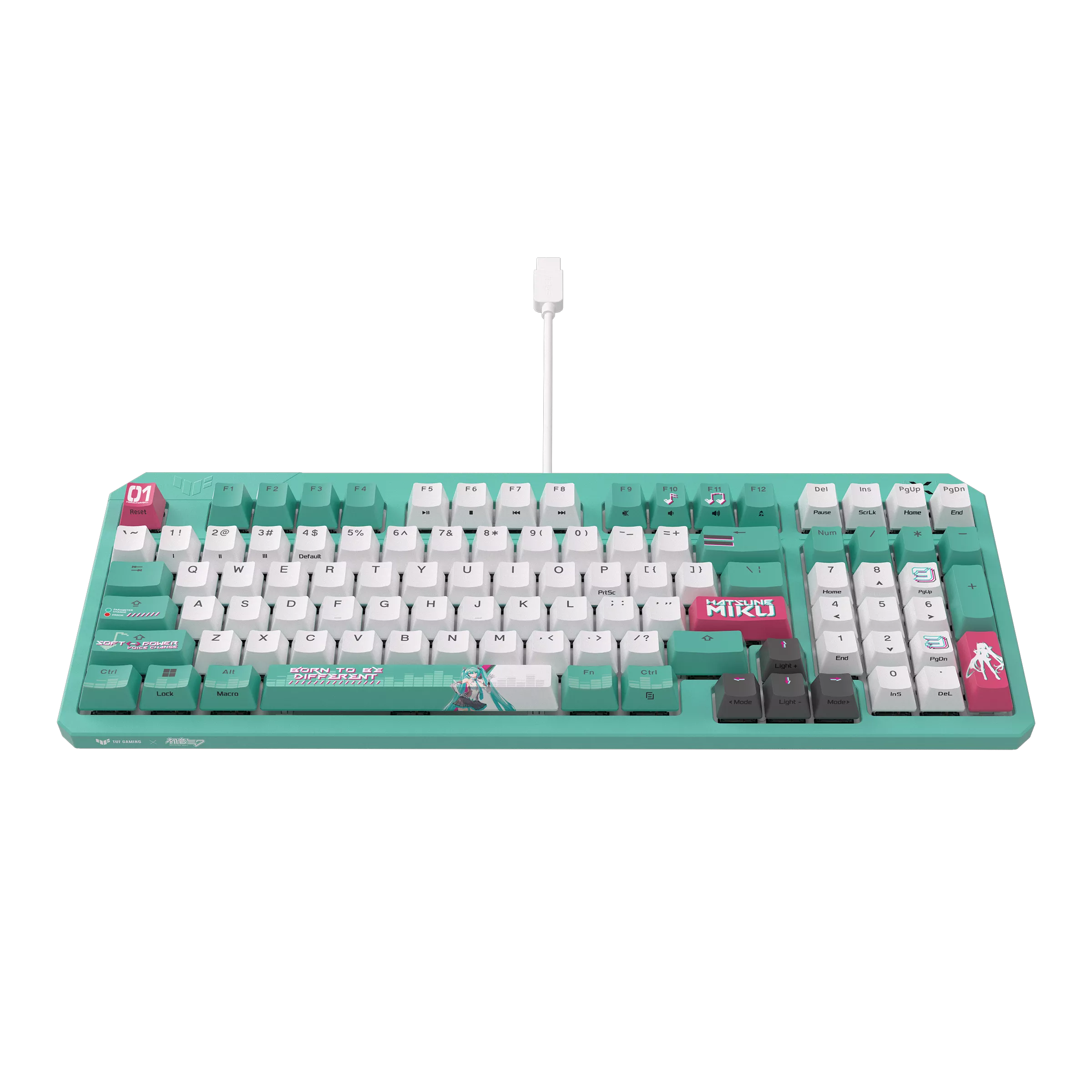 ASUS TUF Gaming K3 Gen II Hatsune Miku Edition Optik Mekanik Red RGB Switch Kablolu Gaming (Oyuncu) Klavye