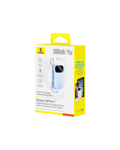 Baseus Enerfill FC31 20000 mAh 45W PowerBank - Mavi
