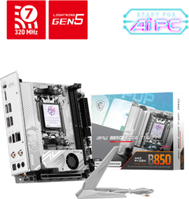 MSI MPG B850I EDGE TI WIFI DDR5 AMD B850 AM5 Soket 8200+(OC)MHz ITX Anakart