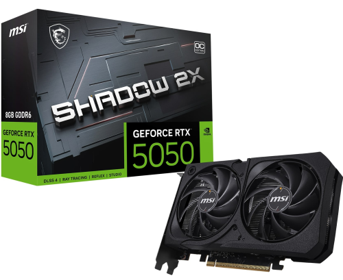 MSI GeForce RTX 5050 8GB Shadow 2X OC GDDR6 128Bit DX12 Gaming (Oyuncu) Ekran Kartı