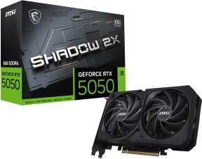 MSI GeForce RTX 5050 8GB Shadow 2X OC GDDR6 128Bit DX12 Gaming (Oyuncu) Ekran Kartı