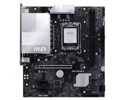MSI PRO H810M-B Intel H810 Soket 1851 DDR5 6400+(OC)MHz mATX Gaming (Oyuncu) Anakart