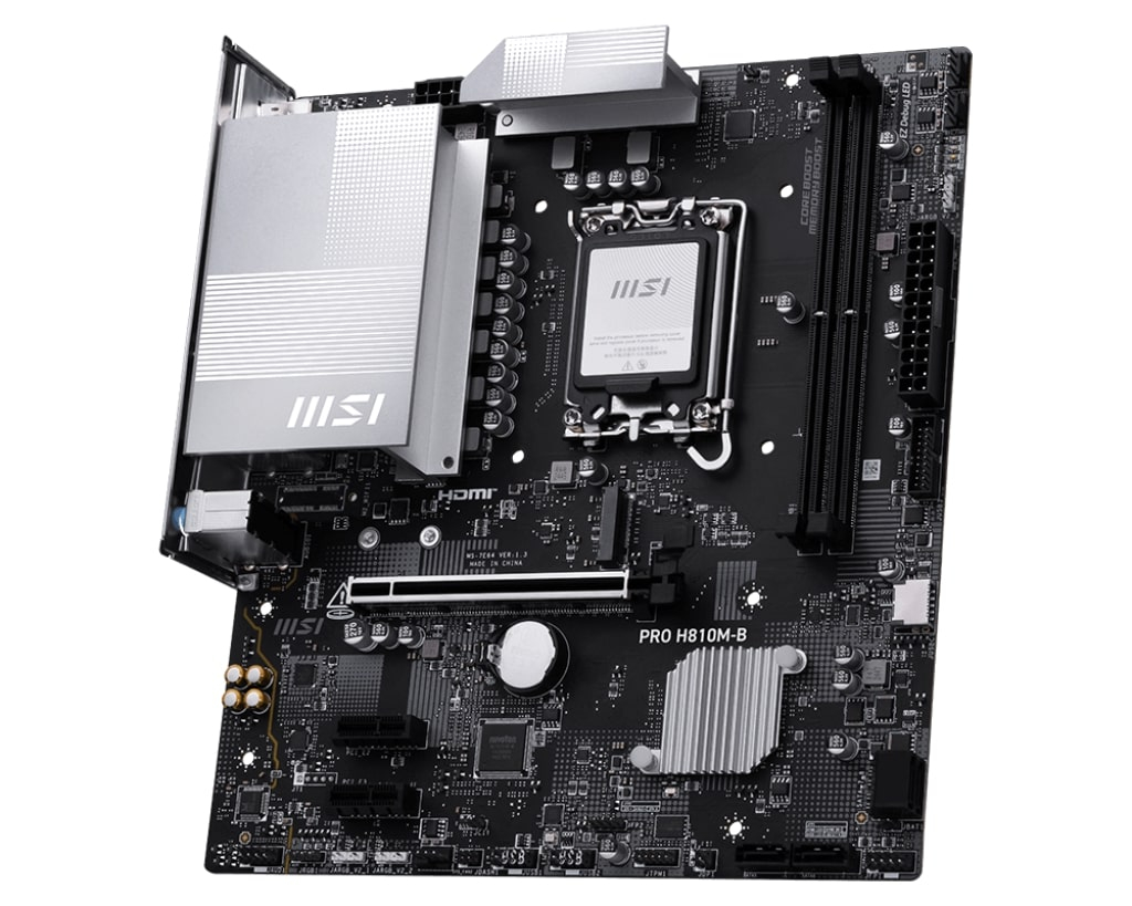 MSI PRO H810M-B Intel H810 Soket 1851 DDR5 6400+(OC)MHz mATX Gaming (Oyuncu) Anakart