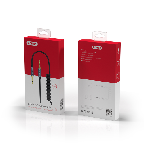 Unitek 3.5mm AUX Ses Kablosu (M) to (M) 1Mt (Y-C926ABK)