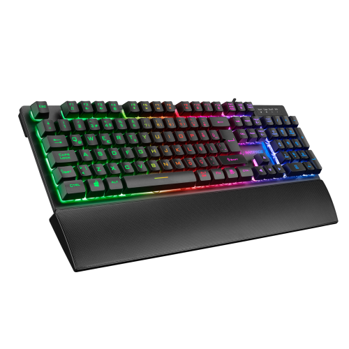 Rampage KM-RX7 FORTUNA V2 Gökkuşağı Aydınlatmalı USB Siyah Gaming Combo Q Gaming Klavye + 12800 dpi Mouse Seti