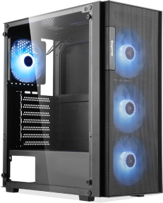 SEGOTEP Axe 5 Siyah 750W 80+ Bronze PCIE 5.1 Midi Tower Kasa (Rainbow Fan) 