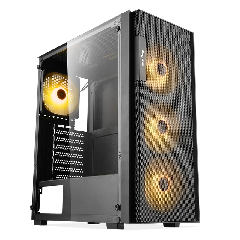 SEGOTEP Axe 5 Siyah 750W 80+ Bronze PCIE 5.1 Midi Tower Kasa (Rainbow Fan) 