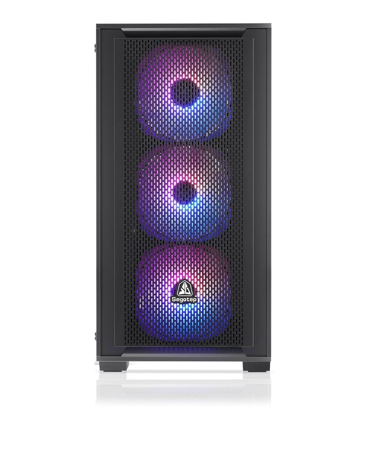 SEGOTEP Gank 240-S Siyah 650W 80+ Midi Tower Kasa (ARGB Fan) 
