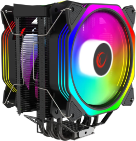 Rampage Octagon C60 2x120mm Siyah İşlemci Hava Soğutucu