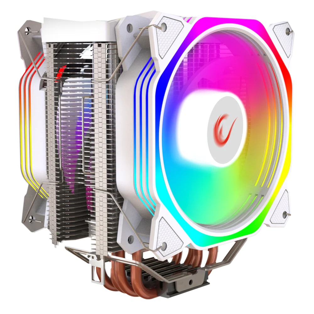 Rampage Octagon C60 2x120mm Beyaz İşlemci Hava Soğutucu