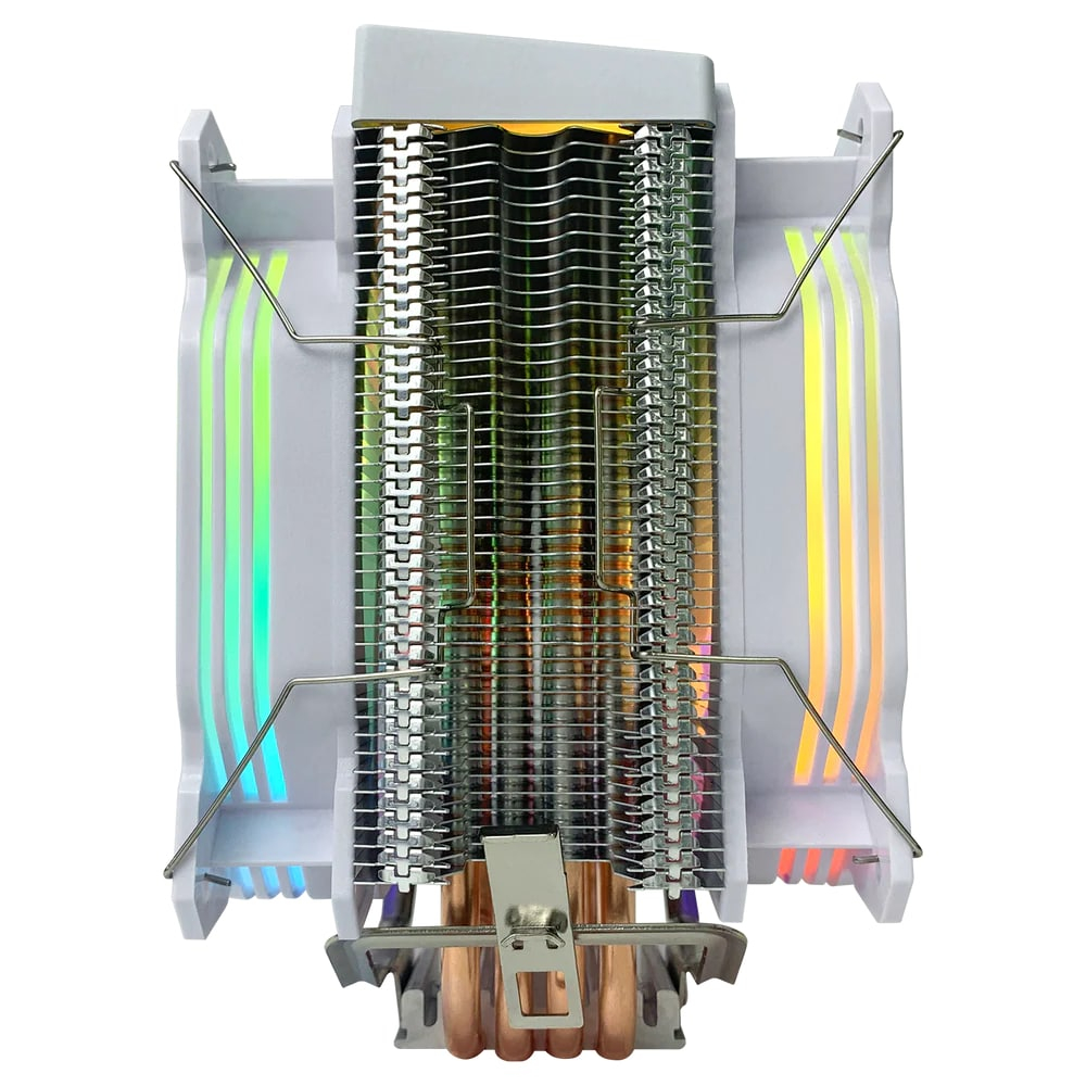 Rampage Octagon C60 2x120mm Beyaz İşlemci Hava Soğutucu