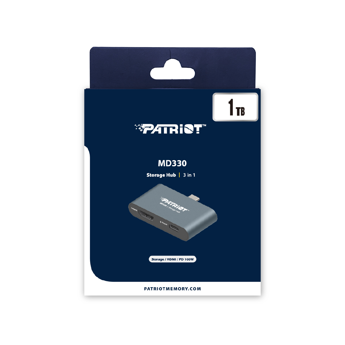 Patriot Mobile MD330 Storage Hub (USB 3.2 GEN 1:HDMI/USB-PD) [1TB] (PMD1TH013)