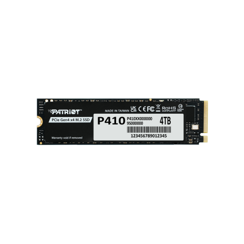Patriot P410 PCIe Gen4 x4 (NVMe 1.4) M.2 2280 SSD R/5000 W/4500 [4TB] (P410P4TBM28H)