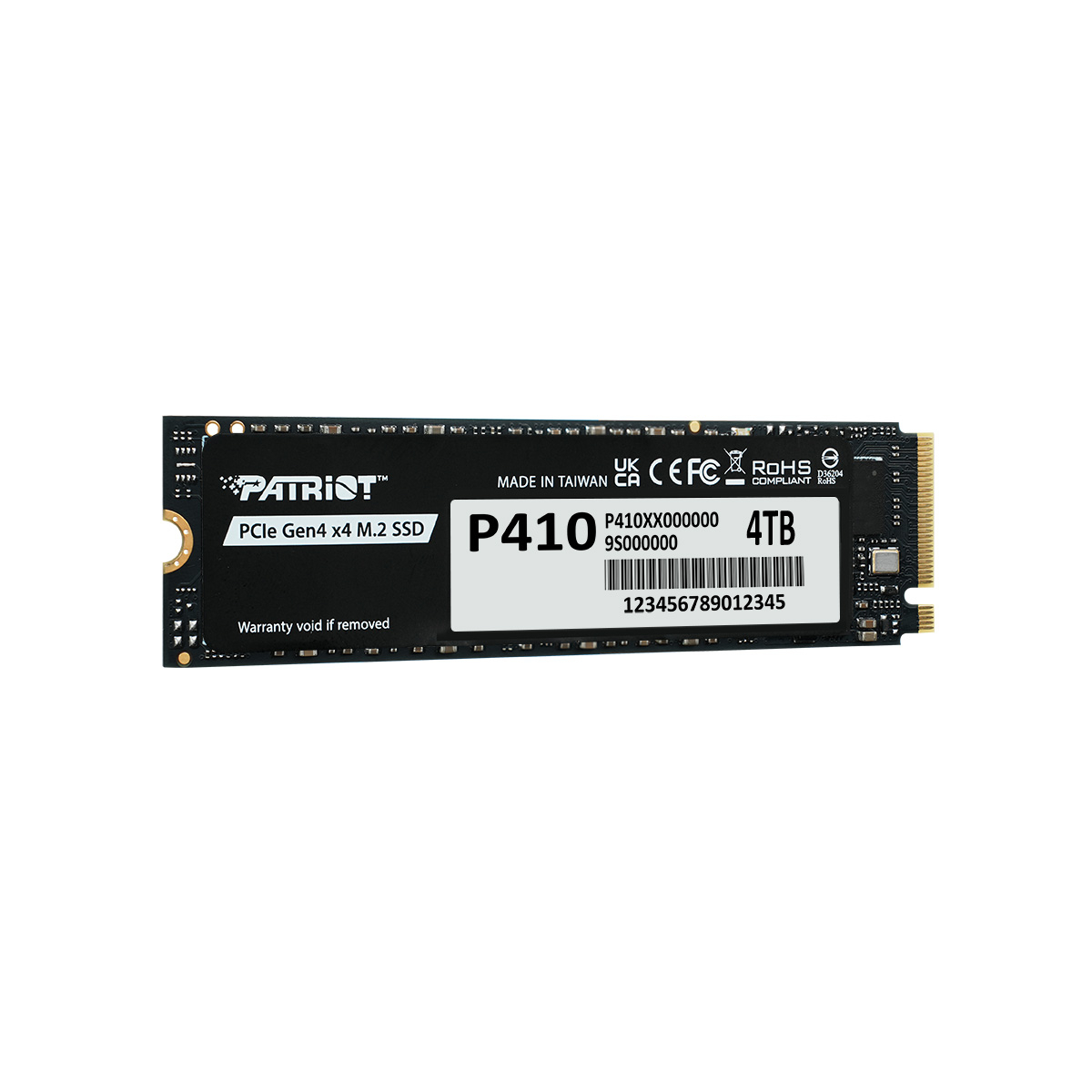 Patriot P410 PCIe Gen4 x4 (NVMe 1.4) M.2 2280 SSD R/5000 W/4500 [4TB] (P410P4TBM28H)