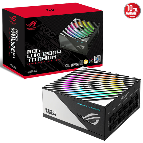 ASUS ROG-LOKI-1200T-SFX-L-GAMING 1200W  Black Sılver 120mm Full Modüler Gaming (Oyuncu) Power Supply (90YE00N0-B0NA00)