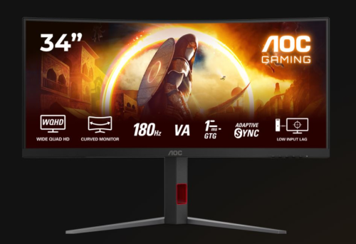 AOC CU34G4 34″ 180Hz 0,5Ms Freesync VA UWQHD Gaming Monitör