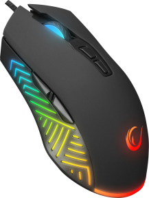 Rampage FITMENT KM-GX7 Gökkuşağı Aydınlatmalı Siyah USB Gaming Combo Mouse + Mousepad + Kulaklık Q G - 35038