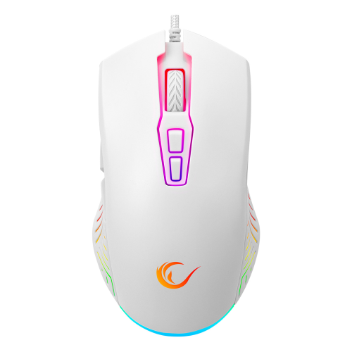 Rampage SMX-G68 SPEAR V2 FULL RGB 12800 DPI Beyaz 7D Makrolu Gaming Oyuncu Mouse - 35504
