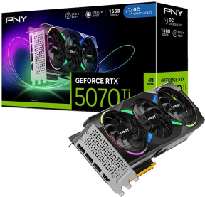 PNY GeForce RTX 5070 Ti GDDR7 16GB ARGB OC Siyah Ekran Kartı (VCG5070T16TFXXPB1-O)