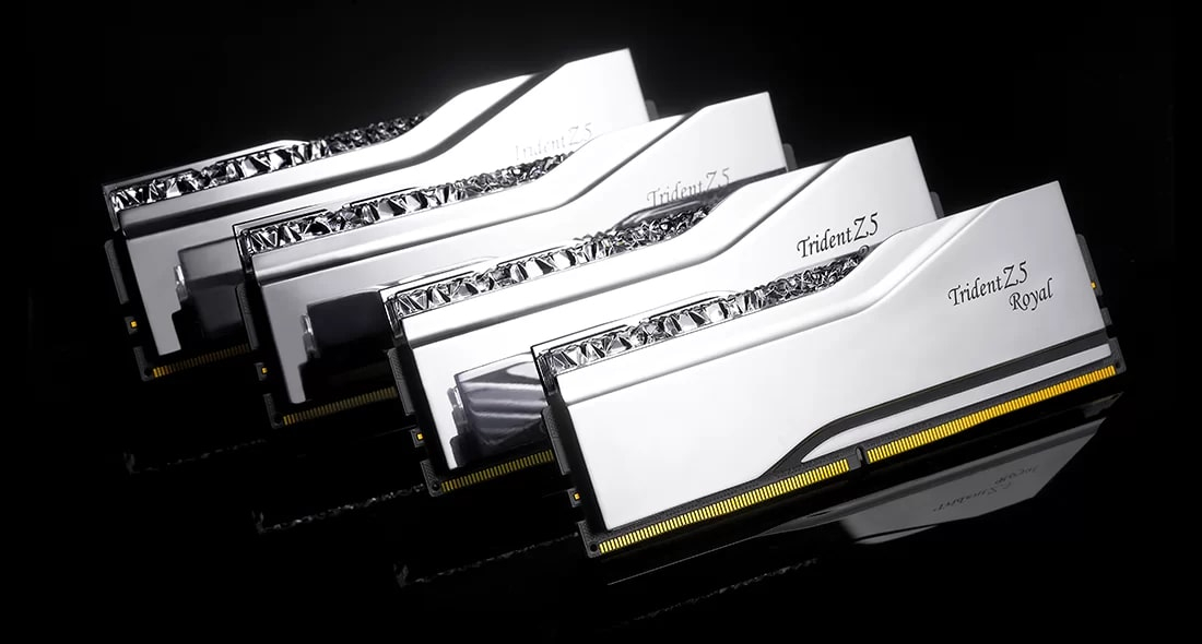 GSKILL Trident Z5 Royal 96GB (2x48GB) 6400MHz CL32 DDR5 Gaming Ram (F5-6400J3239F48GX2-TR5S)