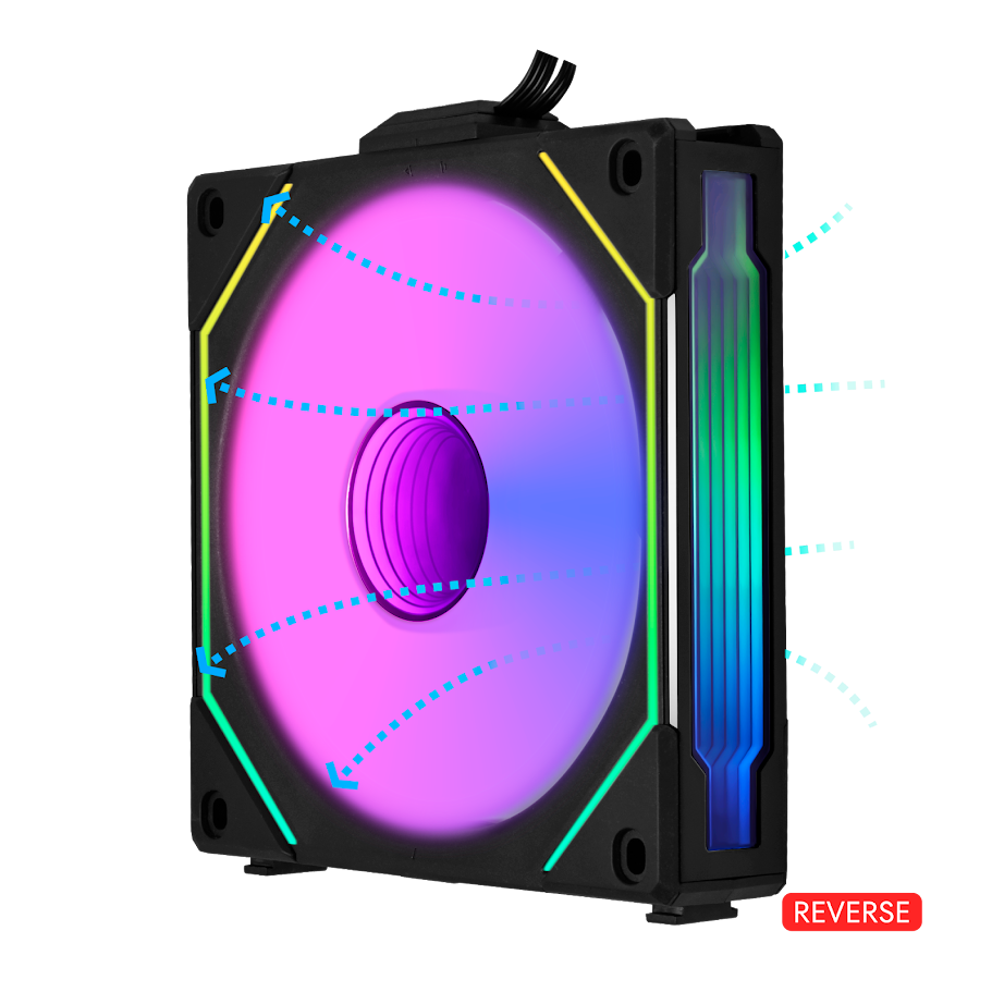 Lian Li REVERSE UNI FAN SL-INFINITY 3x120mm Siyah Kasa Fanı (G99.12RSLIN3B.00)
