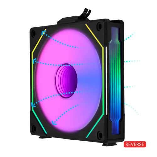 Lian Li REVERSE UNI FAN SL-INFINITY 3x120mm Siyah Kasa Fanı (G99.12RSLIN3B.00)
