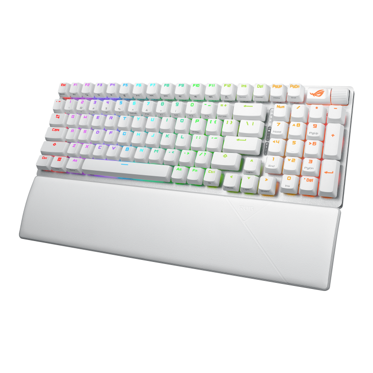 ASUS ROG Strix Scope II 96 Wireless NX PBT UK Snow Switch Mekanik RGB Beyaz Gaming (Oyuncu) Klavye