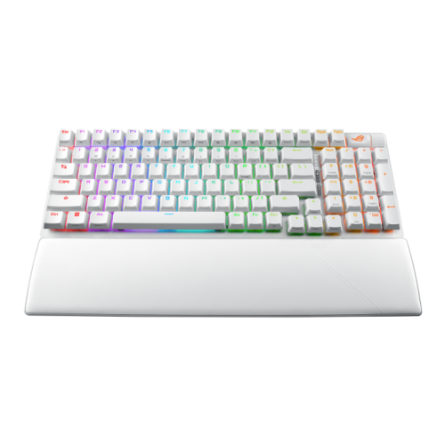 ASUS ROG Strix Scope II 96 Wireless NX PBT UK Snow Switch Mekanik RGB Beyaz Gaming (Oyuncu) Klavye