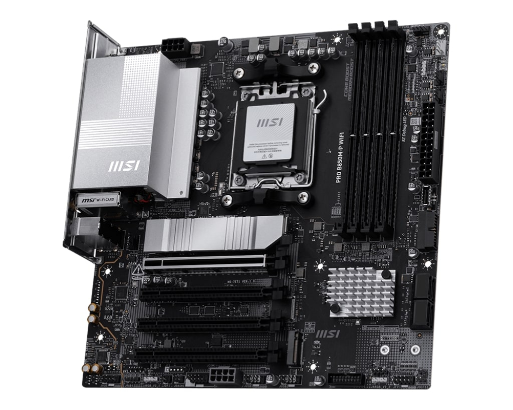 MSI PRO B850M-P WIFI7 DDR5 AMD B859 AM5 Soket DDR5 8200+(OC)MHz mATX Anakart