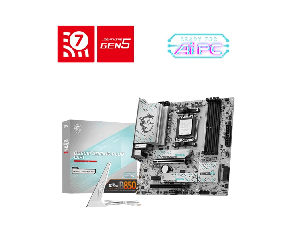 MSI B850M GAMING PLUS WIFI DDR5 AM5 8200(OC)Mhz mATX Gaming (Oyuncu) Anakart