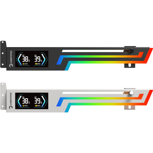 Gamepower Heatsync ARGB LCD Ekran Kartı Tutucu Beyaz 