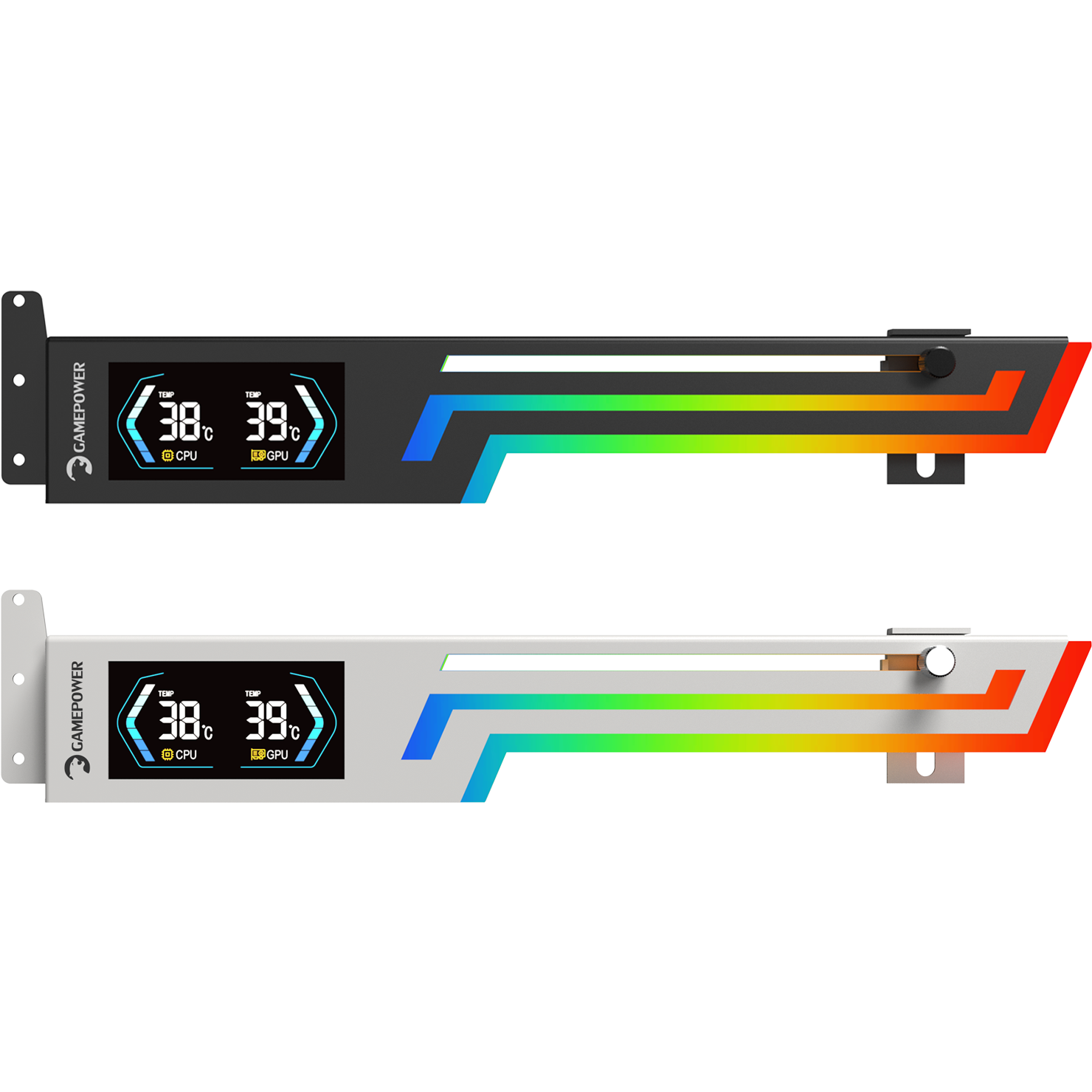 Gamepower Heatsync ARGB LCD Ekran Kartı Tutucu Siyah