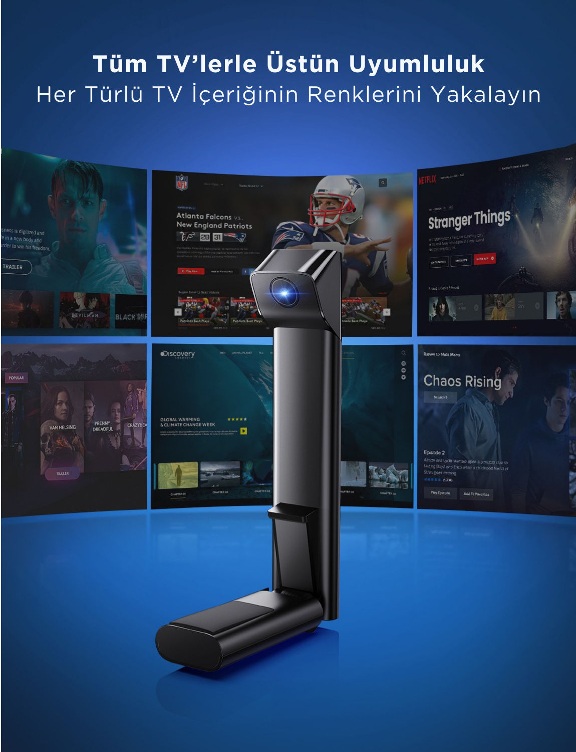 Govee Envisual T3 Lite TV Arkası Led Şerit Renk Senkronizasyonlu Ambiyans Aydınlatma 40-50 inç TV`ler ile Uyumlu -H60973D1
