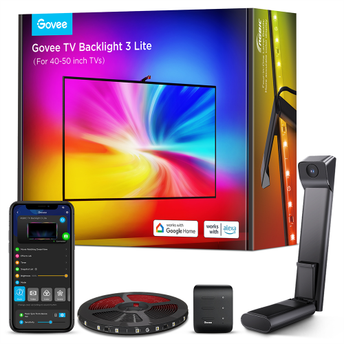 Govee Envisual T3 Lite TV Arkası Led Şerit Renk Senkronizasyonlu Ambiyans Aydınlatma 40-50 inç TV`ler ile Uyumlu -H60973D1