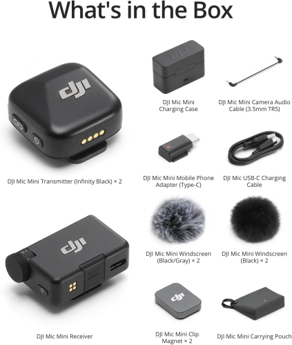 DJI Mic Mini Wireless 2 Kişilik Mikrofon Kiti