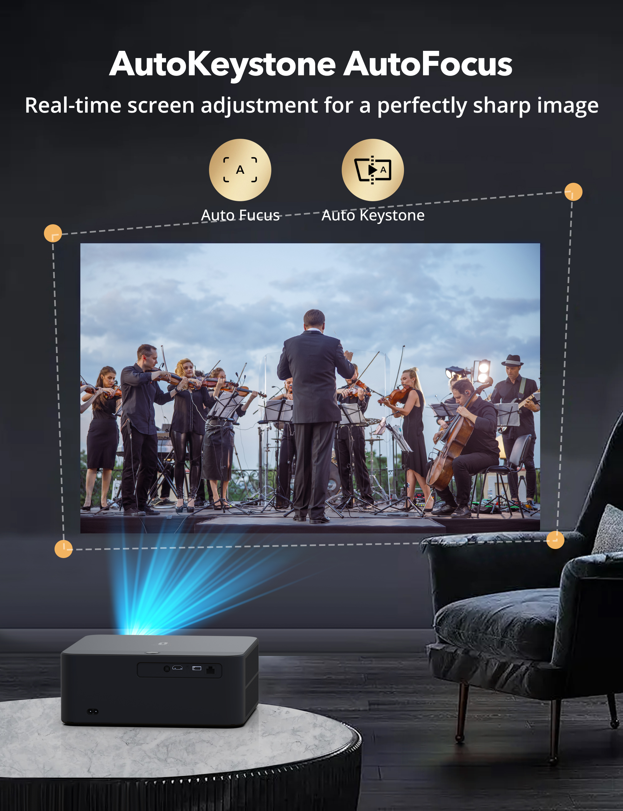 Taotronics TT-SP011 700 ANS Taşınabilir Smart Full HD Projeksiyon Cihazı