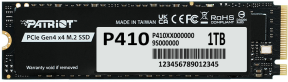 Patriot P410 PCIe Gen4 x4 (NVMe 1.4) M.2 2280 SSD R/5000 W/4500 [1TB] (P410P1TBM28H)