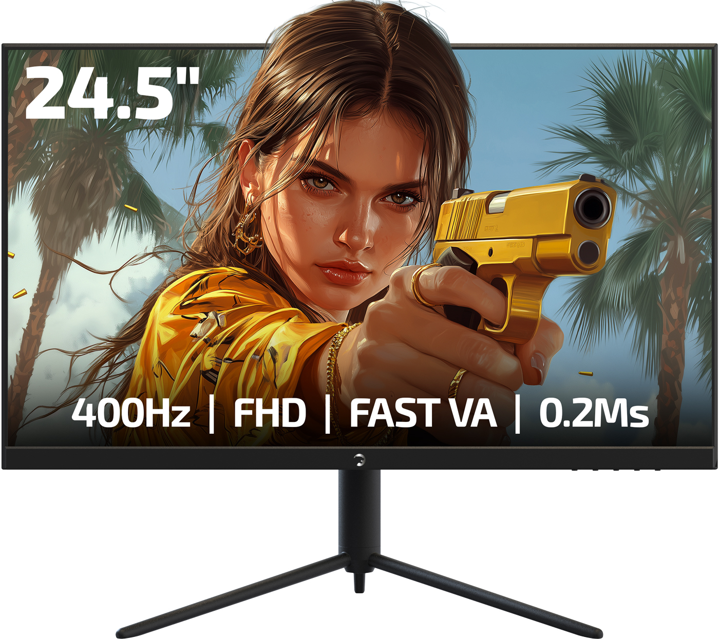 GamePower Lucid S40 24.5'' 400Hz 0.2Ms Fast VA E Spor Pivot RGB FHD Gaming Monitör (Sıfır Ölü Piksel Garantili)