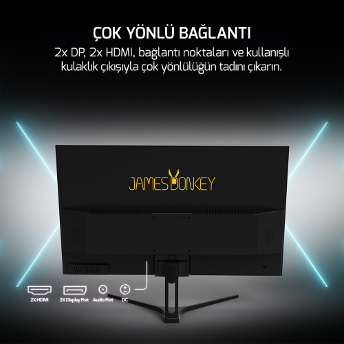 James Donkey Epic P30 27″ 300Hz 0.5Ms FHD Fast VA 10 Bit Gaming Monitör (Sıfır Ölü Piksel Garantili)