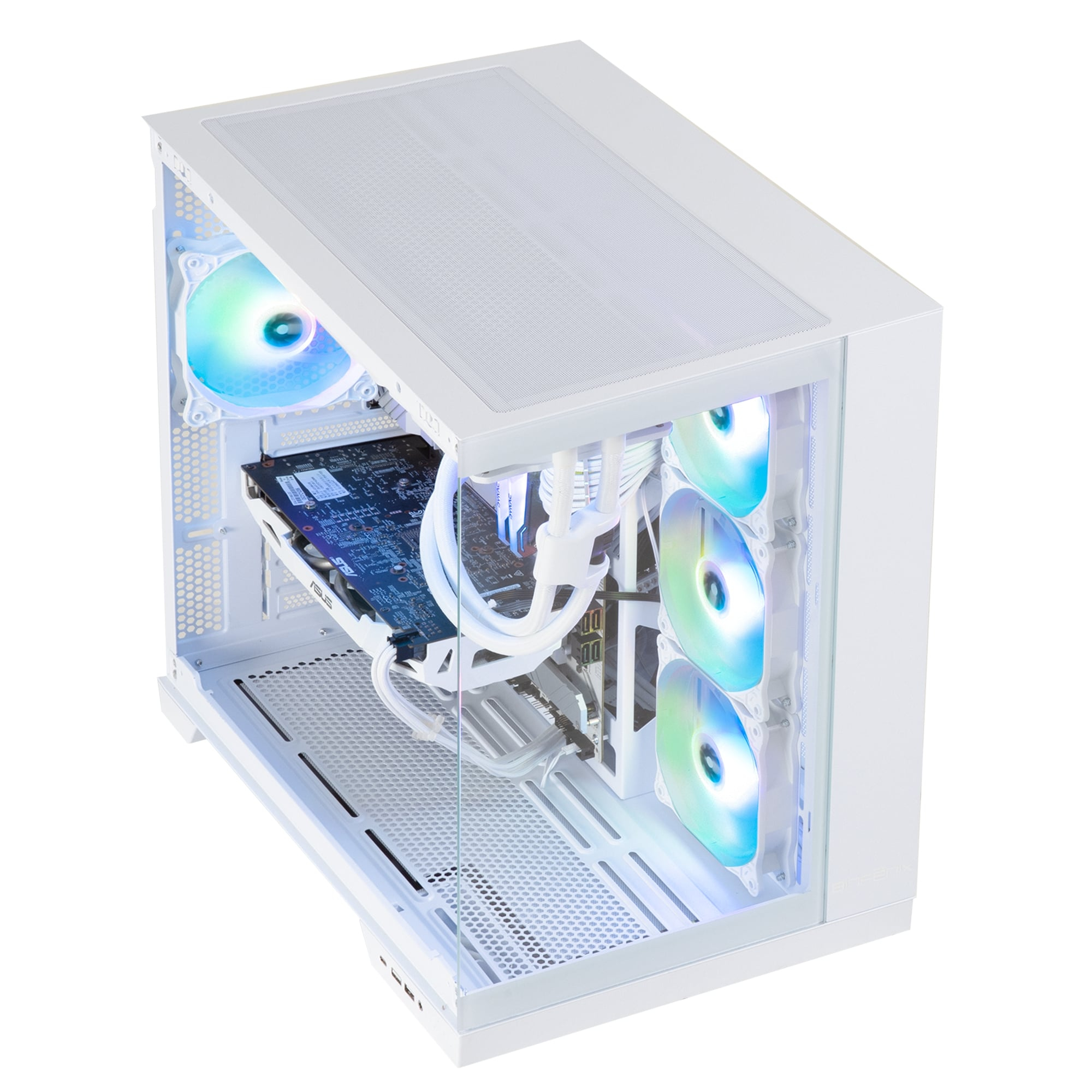 Bitfenix MH100 750W 80+ Bronze PSU 4x120mm ARGB Fan ATX Temperli Cam Beyaz Gaming (Oyuncu) Kasa