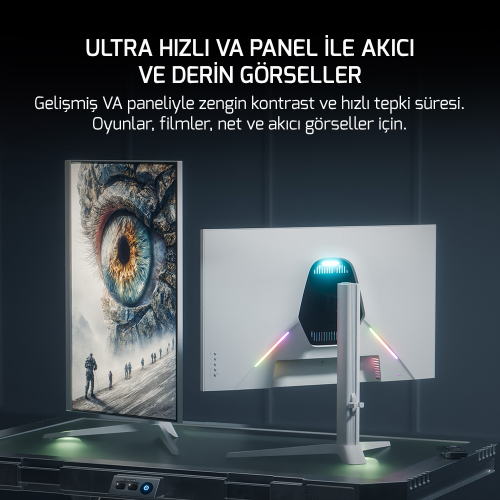 GamePower Rapid V90 27″ 300Hz 0.5Ms Fast VA FHD Pivot RGB Gaming Monitör
